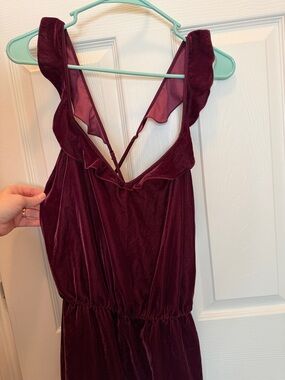 Victoria's Secret Burgundy Ruffle Romper